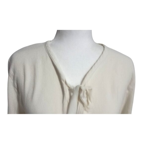 Early 2000s Sweet Mariah Gauzy Ivory Peasant Top Fairy BOho Festival Blouse Size - Picture 8 of 8